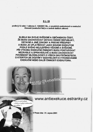 Exekutorský slib Vašek a Bohuš